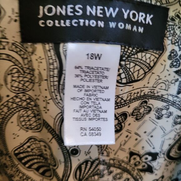 NWT jones new york collection black embroidered blazer sz 18w - Picture 13 of 14